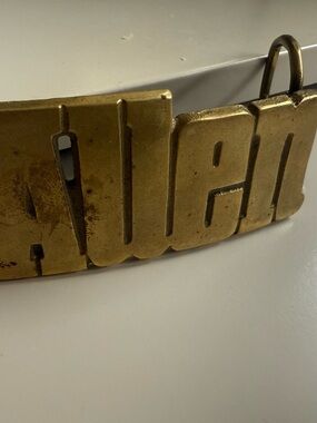 Allen solid brass Taiwan made Name Plate Belt Buckle